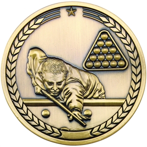Gold Eclipse Pool / Snooker Medallion (size: 70mm) - MP309AG