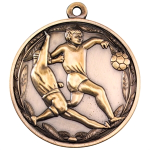 Gold Laurel Wreath Football Medal (size: 50mm) - M31AG