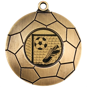 Gold Domed Football Medal (size: 50mm) - MP217AG
