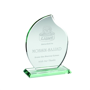 Cortez Jade Glass Teardrop Award - KG9