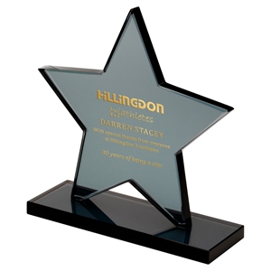 Silhouette Star Smoked Glass Award - SM06