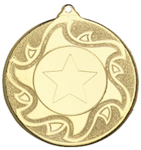 Gold Sun Glow Medal (size: 50mm) - M13G