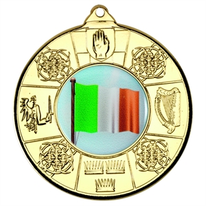 Gold Irish Four Provinces Medal (size: 50mm) - M87G