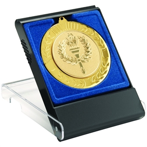 Black Clear Lid Medal Box (size: takes 50/60/70mm medal) - MB11B