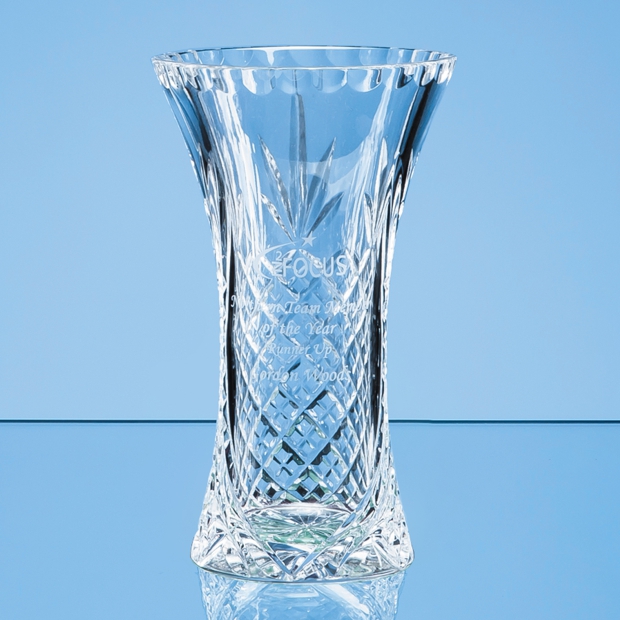 Lead Crystal Panelled Flared Vase - LOS8/ LOS9