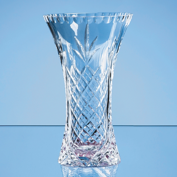 	Lead Crystal Panelled Flared Vase - LOS8/ LOS9