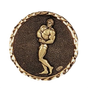 High Relief Male Body Building Medal - 24456