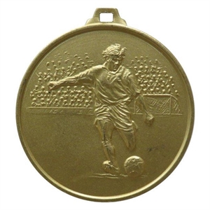 Gold Plano Economy Football  Medal (size: 52mm) - 377E