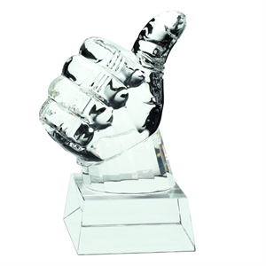 Glass Thumbs Up Award - JB700