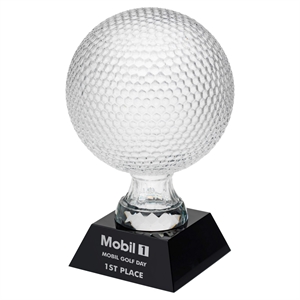 Engraved Wickham Glass Golf Ball Award - CBG24