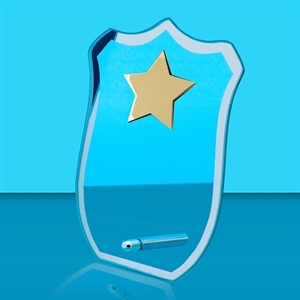 Wardour Glass Shield with Star - AFT.2108/S gold star