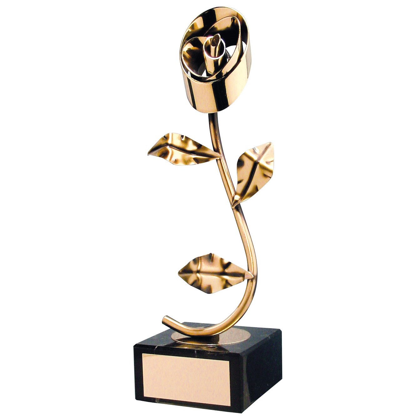 Gold Rose Handmade Metal Trophy - 369