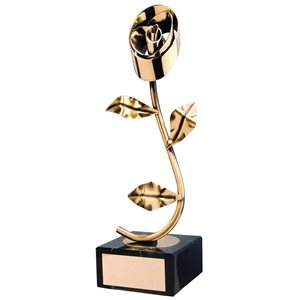 Gold Rose Handmade Metal Trophy - 369