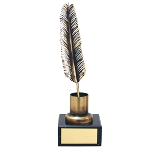 Quill and Ink Handmade Metal Trophy - 284