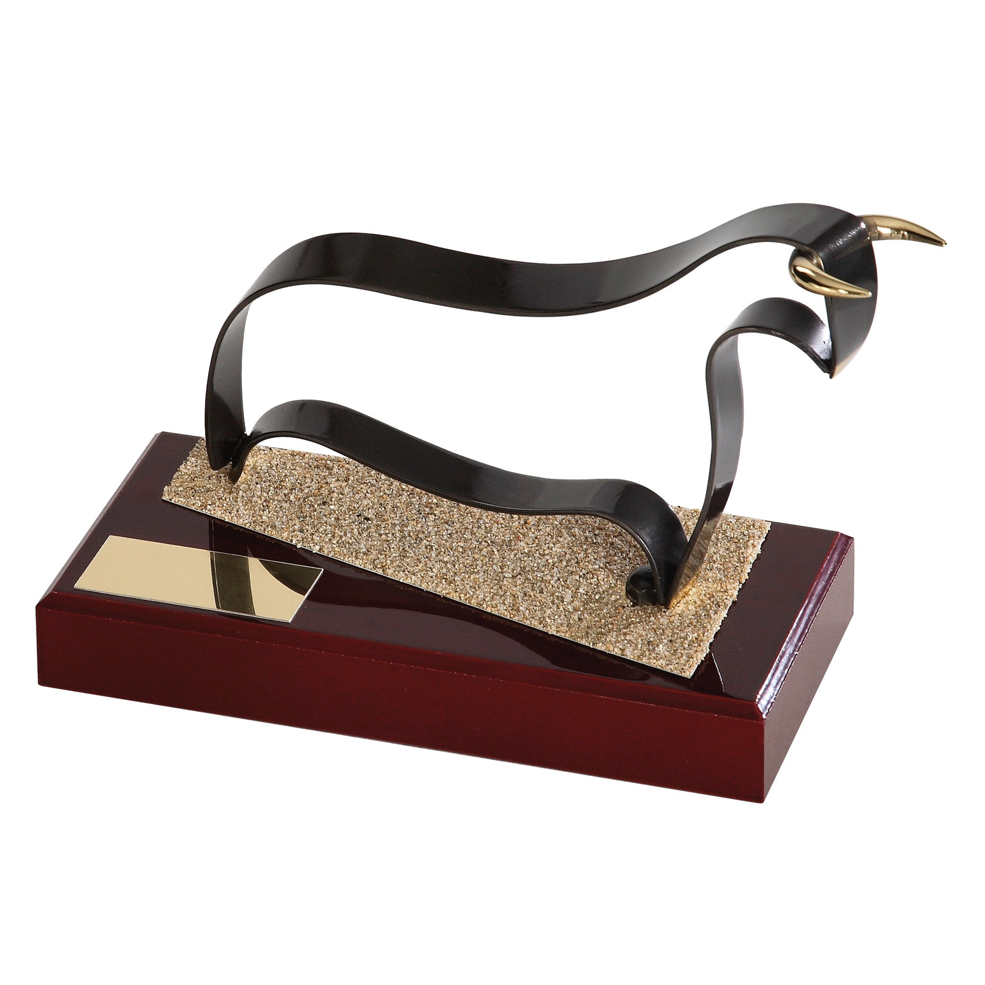 Bull Silhouette Handmade Metal Trophy - 468