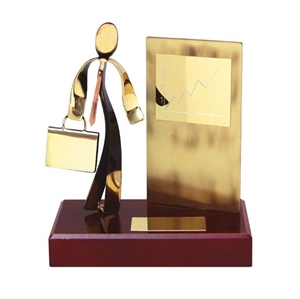 Businessman Figure Handmade Metal Trophy
