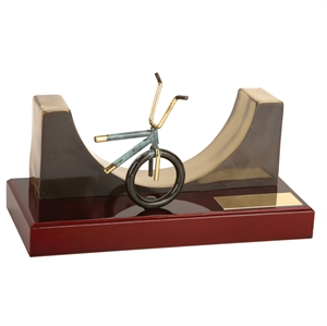 BMX Half Pipe Handmade Metal Trophy - 458