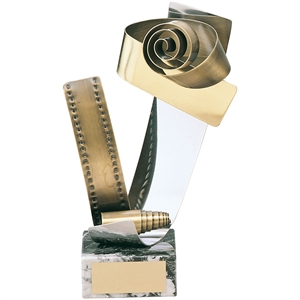 Camera and Film Strip Handmade Metal Trophy - 235