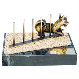 Dog Agility Weaving Poles Handmade Metal Trophy - 321