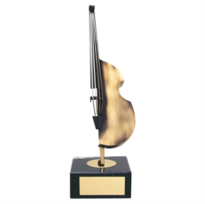 Double Bass Handmade Metal Music Trophy - 289