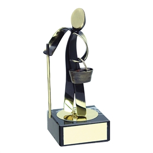 Farming Figure Handmade Metal Trophy - 611