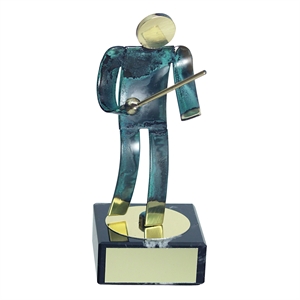 Fencing Blue Figure Handmade Metal Trophy - 600 EG