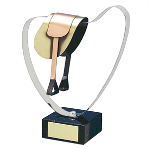 Golden Saddle Equestrian Handmade Metal Trophy - 173