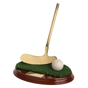 	Golf Putter Handmade Metal Trophy - 880