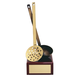 Kitchen Utensils Handmade Metal Cookery Trophy - 441