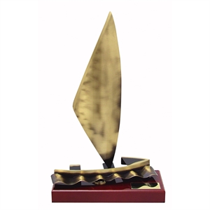 Latina Sailboat Handmade Metal Trophy - 413