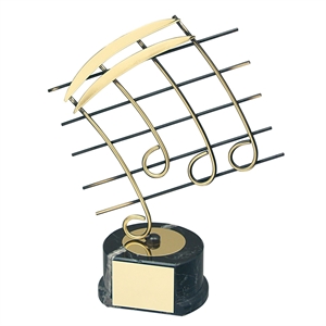 	Notes and Staves Handmade Metal Trophy - 652