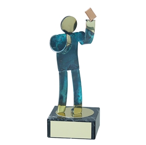 Referee Blue Figure Handmade Metal Trophy - 600 AR