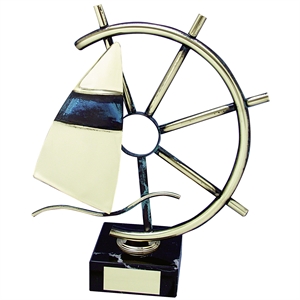 Ship's Wheel Handmade Metal Trophy - 179