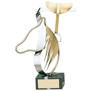 Silver and Gold Handmade Metal Trophy - 247