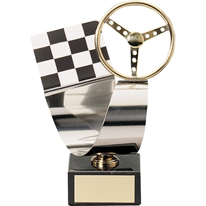 Silver Curve Motor Sport Handmade Metal Trophy - 735