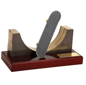Skate Board Half Pipe Handmade Metal Trophy - 457
