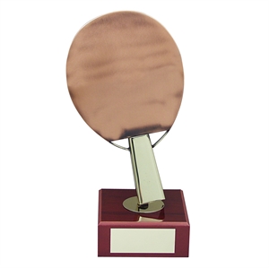 Table Tennis Bat Handmade Metal Trophy - 506