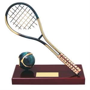 Tennis Racket Handmade Metal Trophy - 418