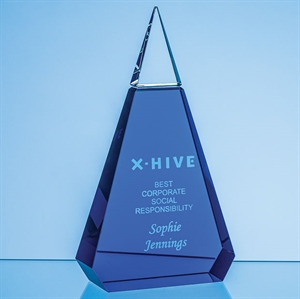 Cobalt Blue & Clear Optical Crystal Prism Award - FC213/ FC214