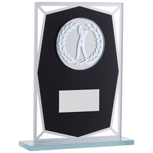 Frosted Glass Golf Plaque Award - DG007