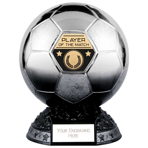 Elite Football Player Of The Match Award Platinum To Black - PV23113