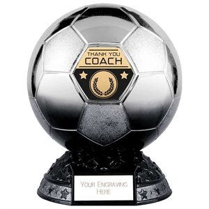 Elite Football Thank You Coach Award Platinum to Black - PV23114