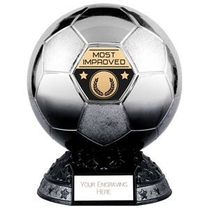 Elite Football Most Improved Award Platinum to Black - PV23118