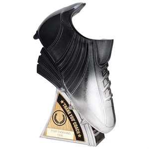 Power Boot Thank You Coach Football Award Black & Silver - PV22188