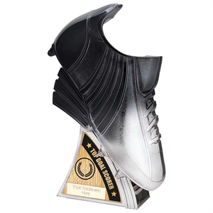 Power Boot Top Goal Scorer Football Award Black & Silver - PV22190