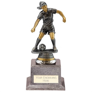 Cyclone Football Female Player Award Antique Silver Small - TR24552