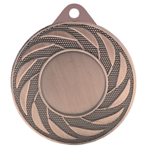 Bronze Radial Medals with Ribbons & Logo Inserts (50mm) Minimum 100 - M9312.27/SET100 Bronze