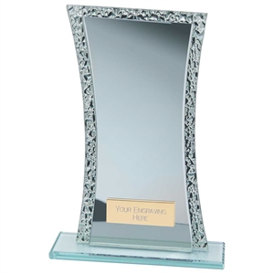 Eternal Multisport Engraved Jade Mirrored Glass Award Silver - CR24366