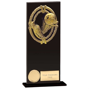 Maverick Fusion Football Black Glass Award - CR24110