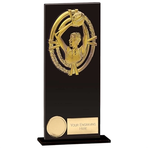 Maverick Fusion Netball Black Glass Award - CR24117